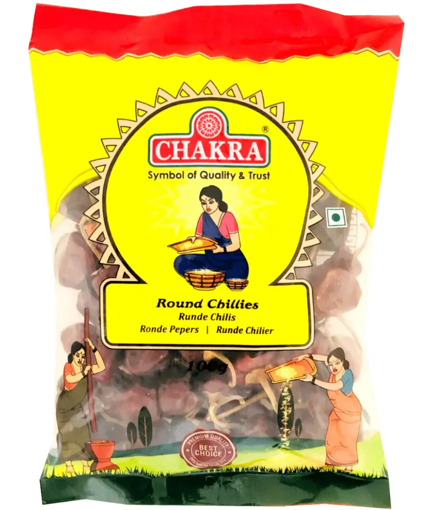 CHAKRA Round Chillies Whole 100gms x 25