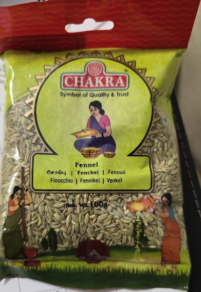 CHAKRA Fennel Seeds 100gms x 22