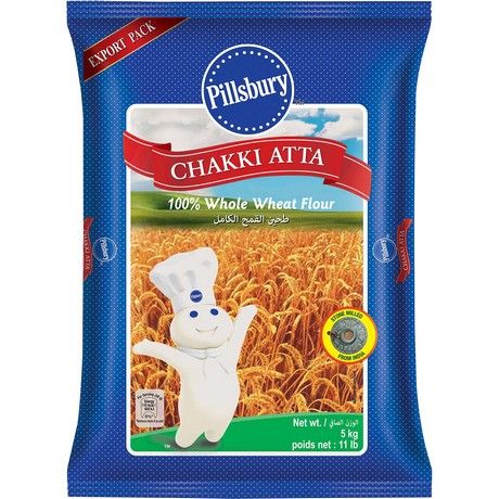 PILLSBURY  Flour Wholewheat Chakki Atta 5Kg x 4