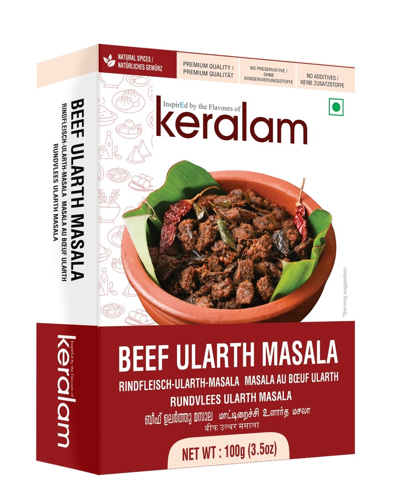 KERALAM Beef Ularthu Masala 100gms x 20  