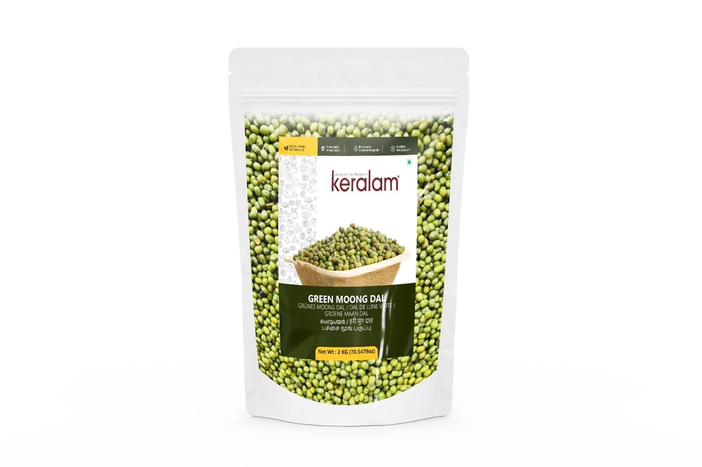 KERALAM Green Moong Dhall 2kg x 6 