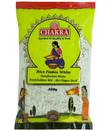 CHAKRA White Rice Flakes Medium 500gms x 20