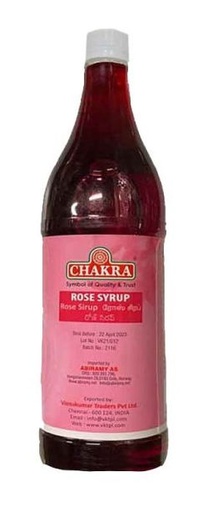 CHAKRA Rose Syrup 700ml x12