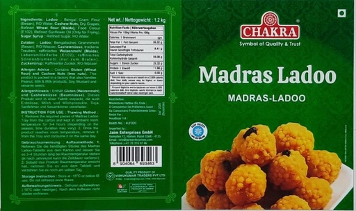 CHAKRA Madrasi Party ladoo 28stk, 1,176 Kg x 10
